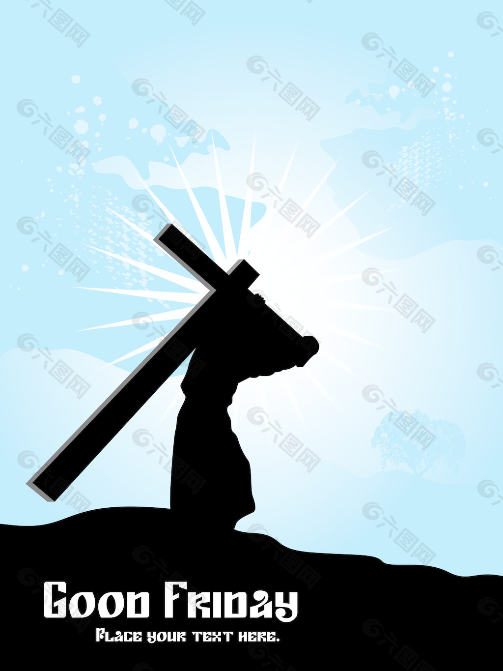 耶稣抗十字架矢量图__其他_人物图库_矢量图库_昵图网nipic.com