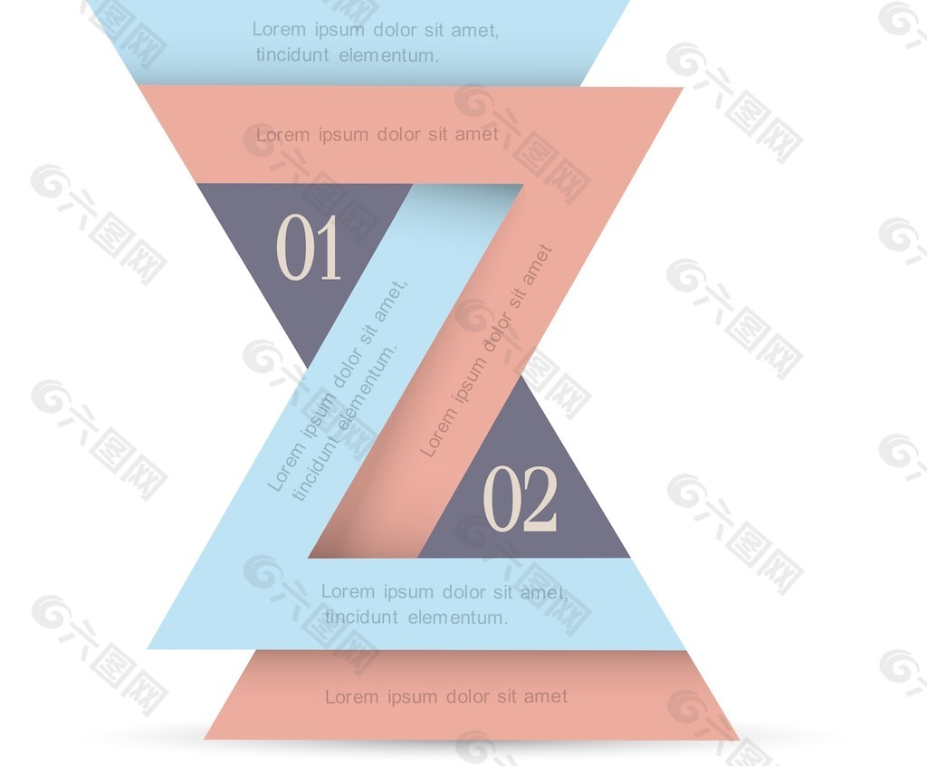 三角形的垂直最小信息图形设计