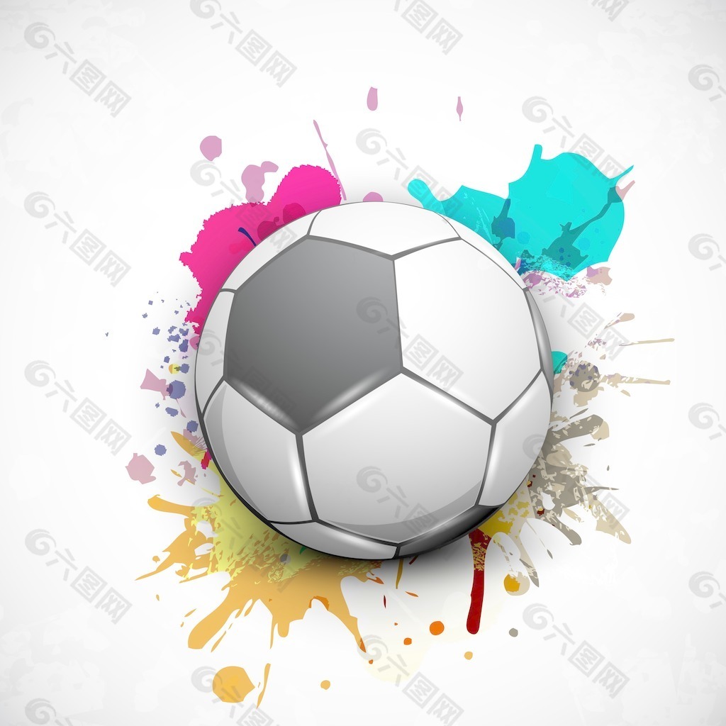 你的消息在肮脏的彩色背景和空间漂亮的足球