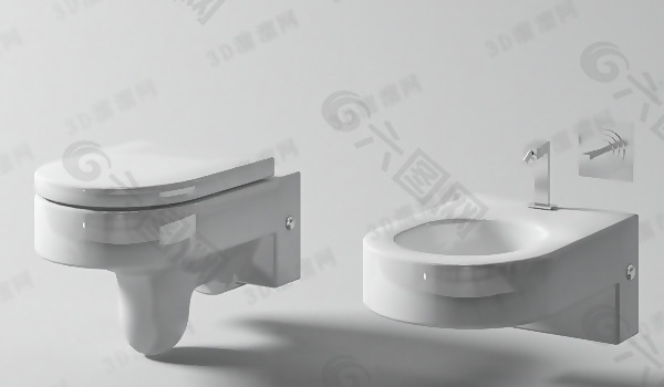 3D坐便器模型