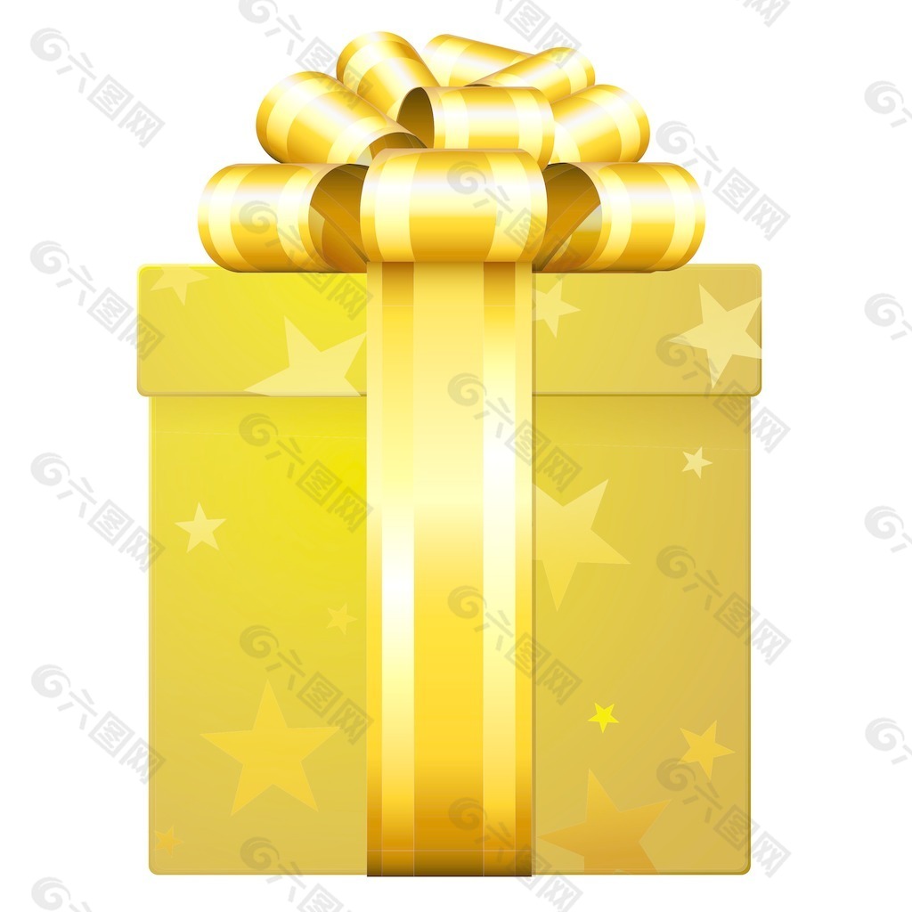 黄金装饰的闪亮的礼品盒 金色的丝带和蝴蝶结