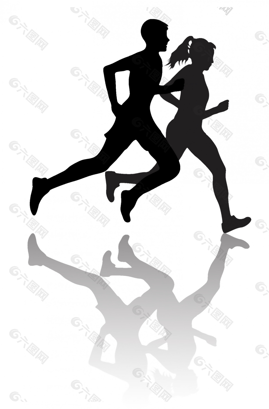异族通婚的夫妻跑步或运动