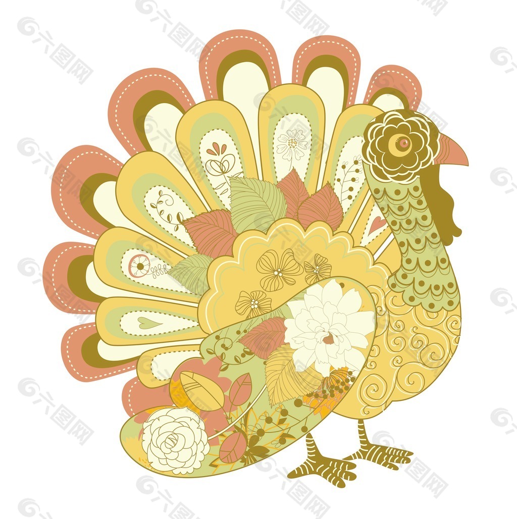 感恩节快乐 美丽的土耳其卡