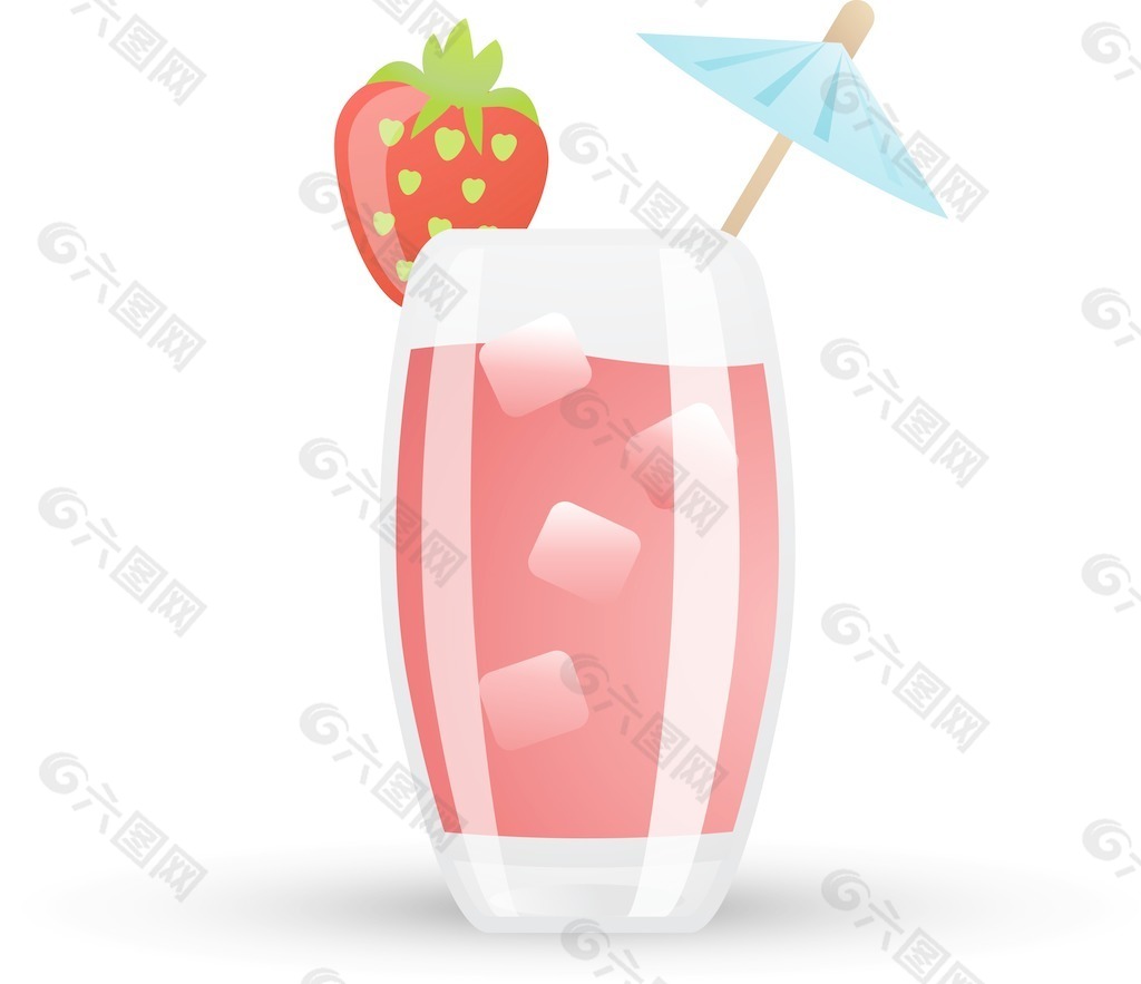 冷冻草莓饮料图标