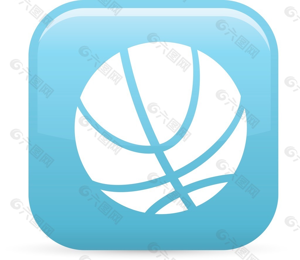 篮球运动元素光泽图标