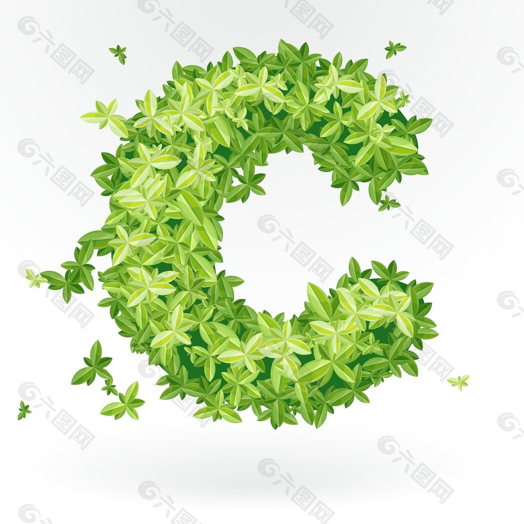 绿色的叶子 700hPa矢量字母