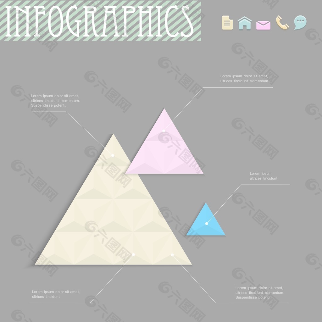 对图表的三维几何设计模板