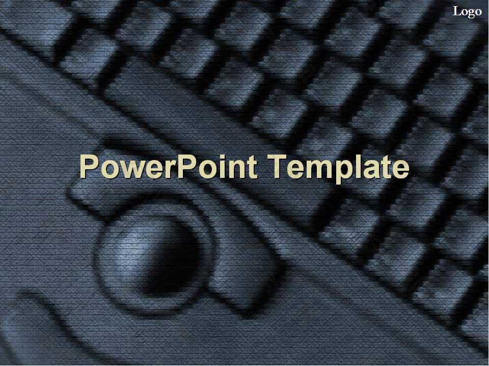 黑色键盘商务ppt模板