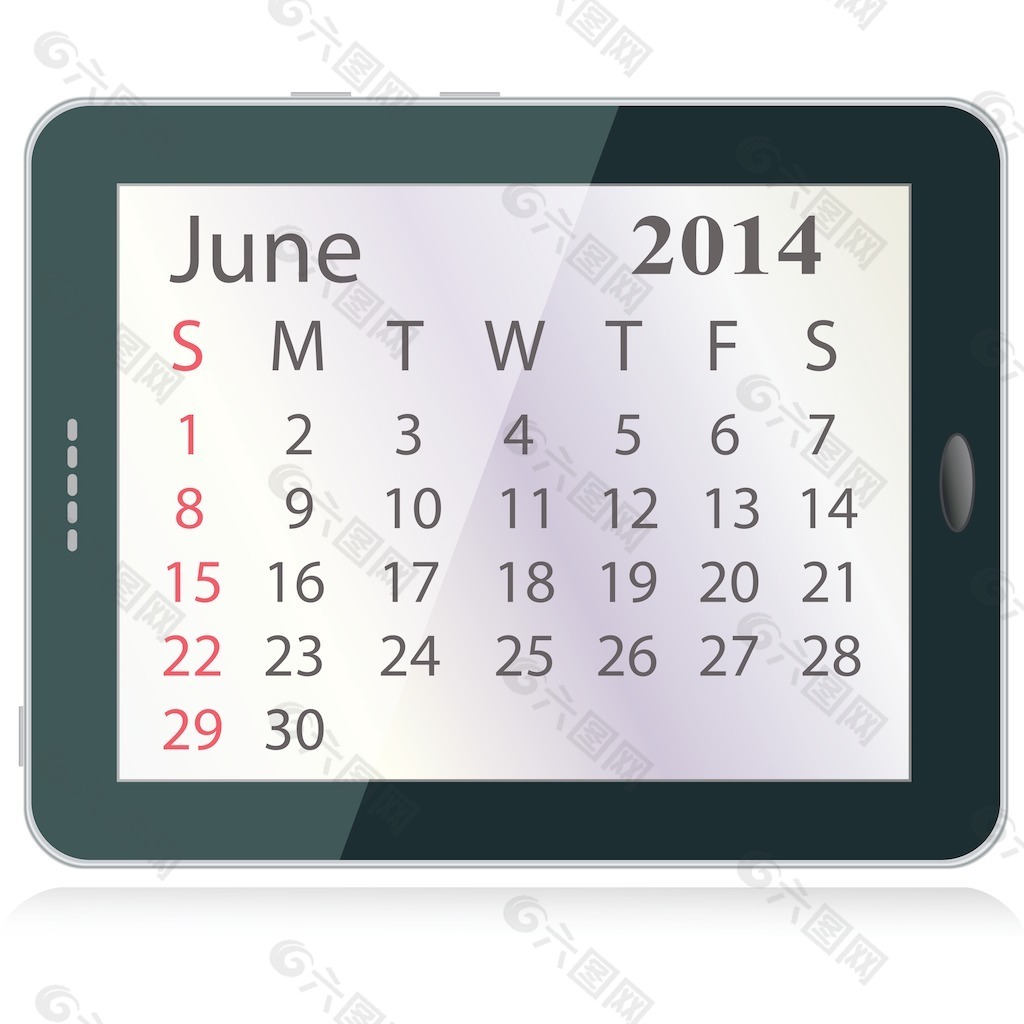 2014六月的日历