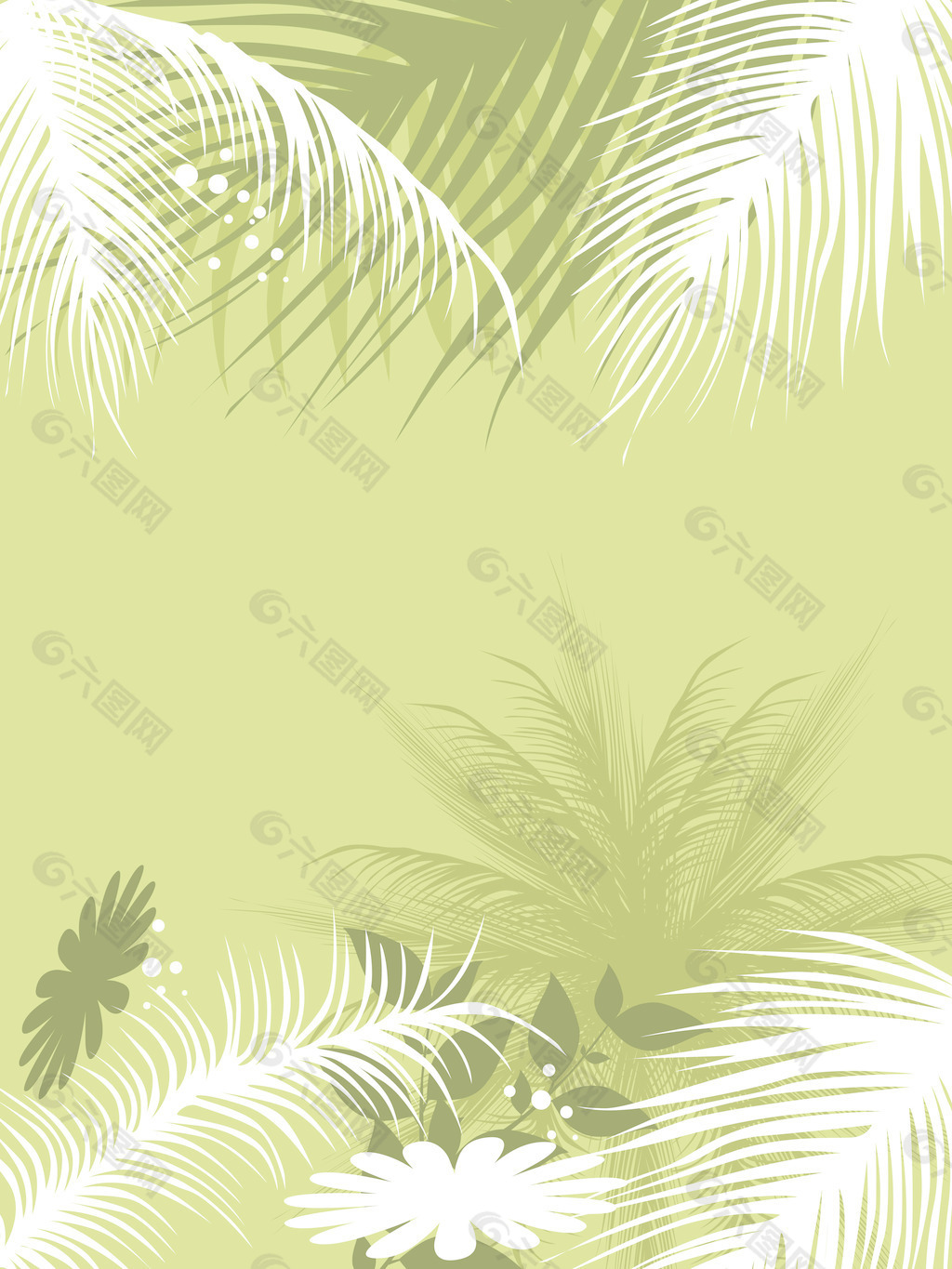棕榈树和花