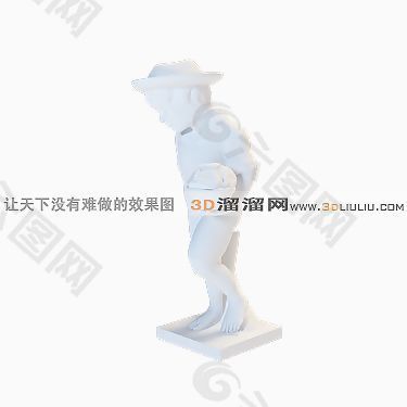 3D雕塑人模型