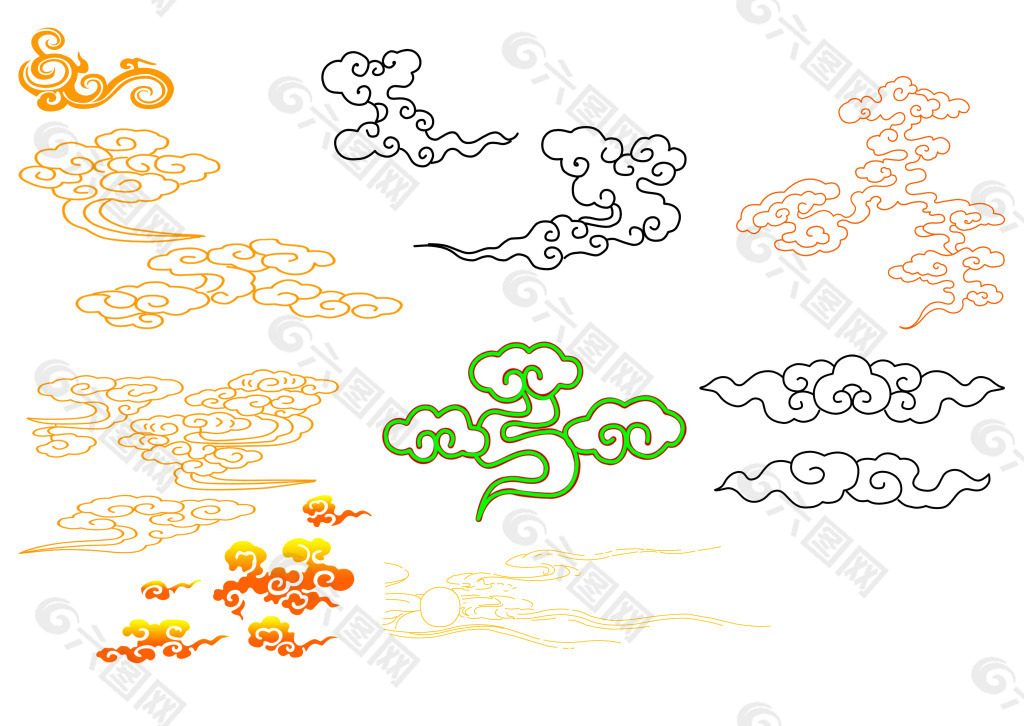 云 中国风设计元素素材免费下载 图片编号 六图网
