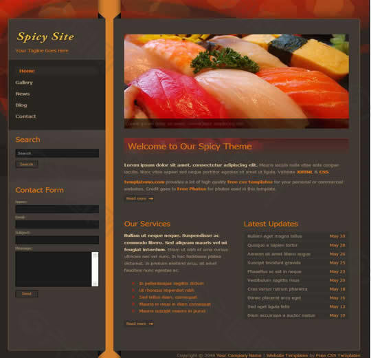 国外寿司创意网站模板