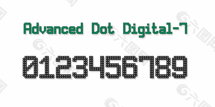 先进的点digital-7字体