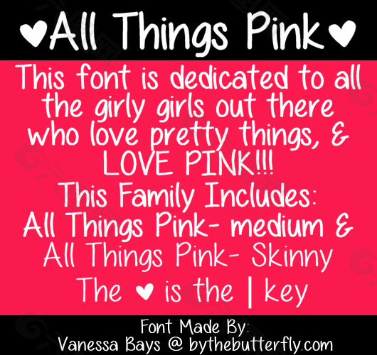 所有的东西都是粉色的字体