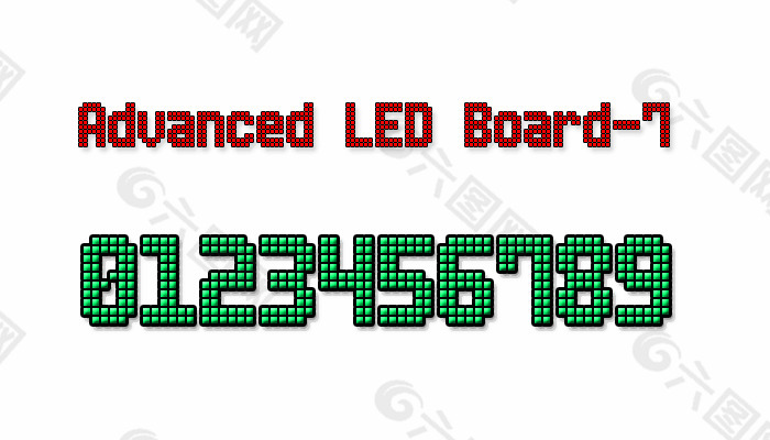先进的LED board-7字体