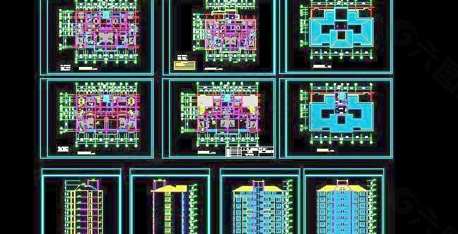 高层住宅楼小区建筑施工图