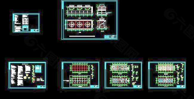苏永钢框架结构冷却塔施工设计图
