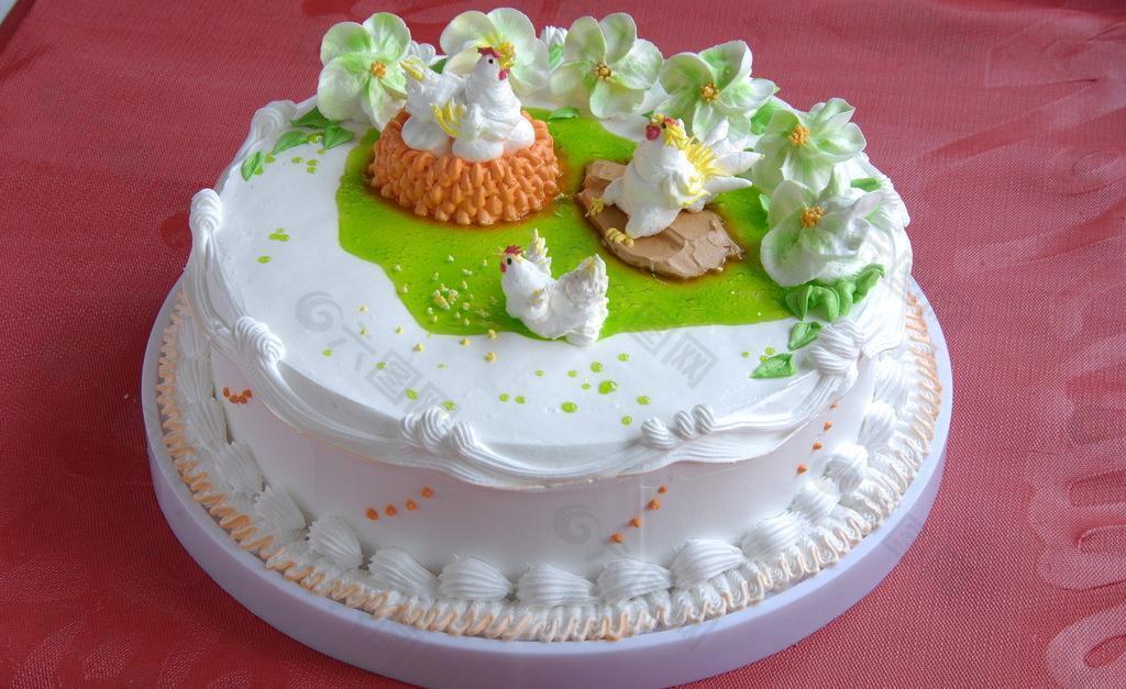 生日蛋糕 生肖 鸡