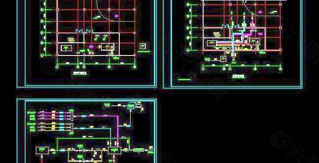 锅炉房和管道平面布置图及系统图