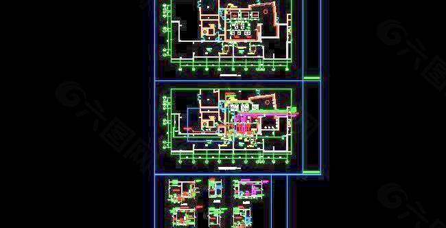 水池泵房给排水平面布置图及剖面图