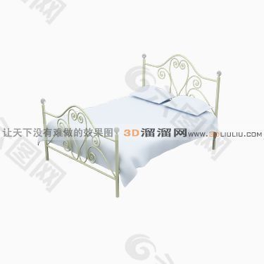 3D铁艺床模型