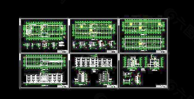 四层办公综合楼建筑施工图纸