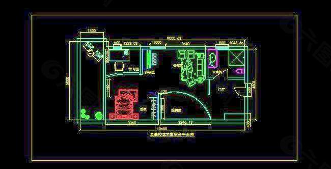 北京某高校艺术学生宿舍平面设计图