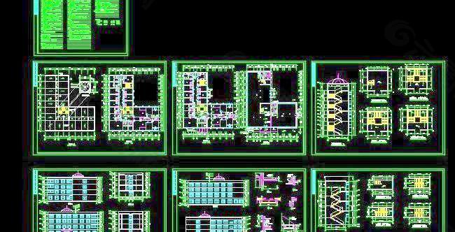 4层宿舍楼框混结构建筑施工图