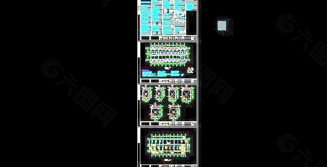 上海某地区四层框架结构办公楼建筑施工图