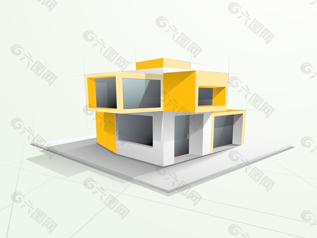 三维概念建筑住宅设计