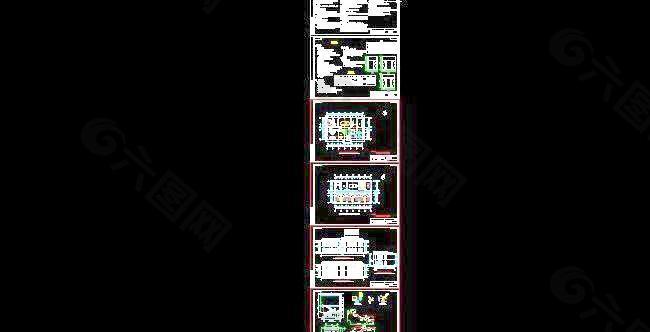 厂区办公生活楼框架结构建筑施工图