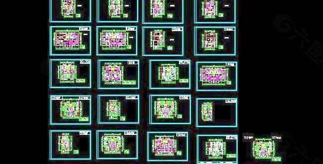 多层标准户型建筑图