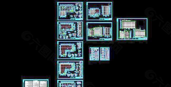 五层框架结构厂房建筑施工图