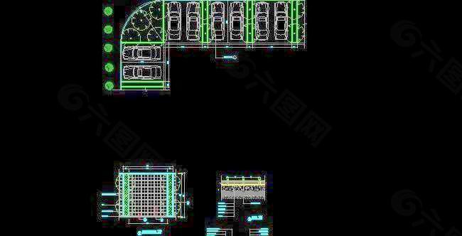 嵌草砖停车位施工设计图