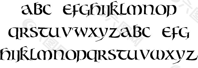 鲍斯玛安色尔字体的字体