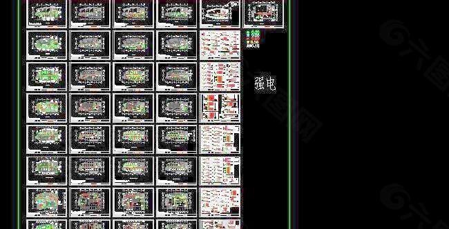 高层办公楼强电图及消防报警平面图