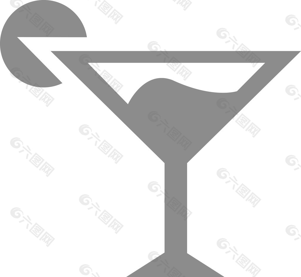 杯鸡尾酒字形图标