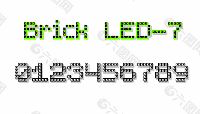砖led-7字体