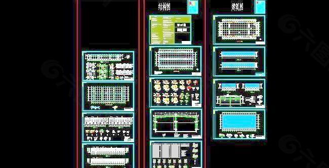 单层钢结构门式刚架厂房施工图（钢筋混凝土独立基础）