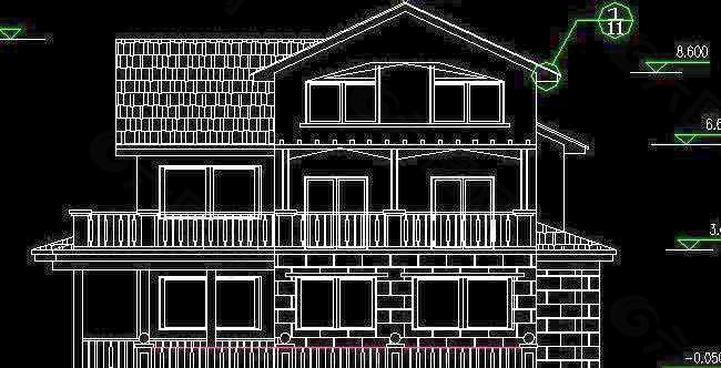 3层+阁楼+地下室别墅建筑施工图 15x15