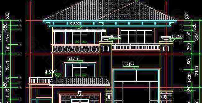 广东全套三层私人别墅建筑施工图（带结构图） 14x16