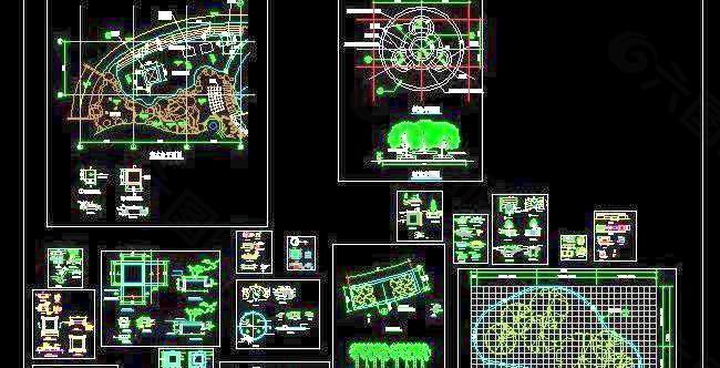 全套园林树池各种做法CAD合集