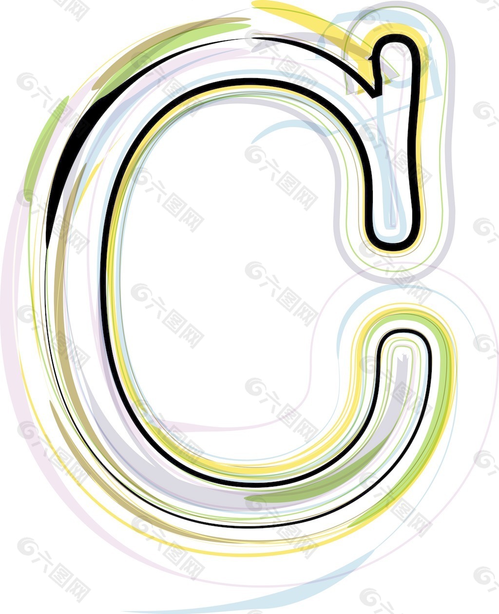 说明有机字体字母C