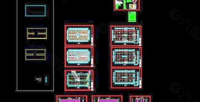 六层药厂综合楼框架结构建筑设计施工图