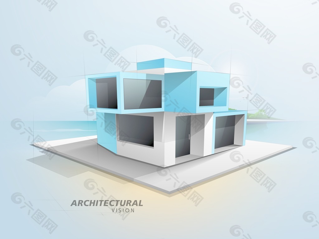 三维概念建筑住宅设计