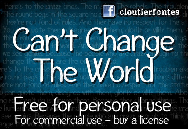 CF可以改变世界的字体