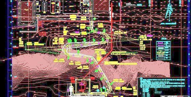 厂外水源检修道路平面布置图