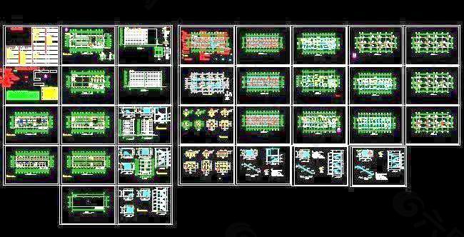 监狱综合办公楼框架结构建筑施工图