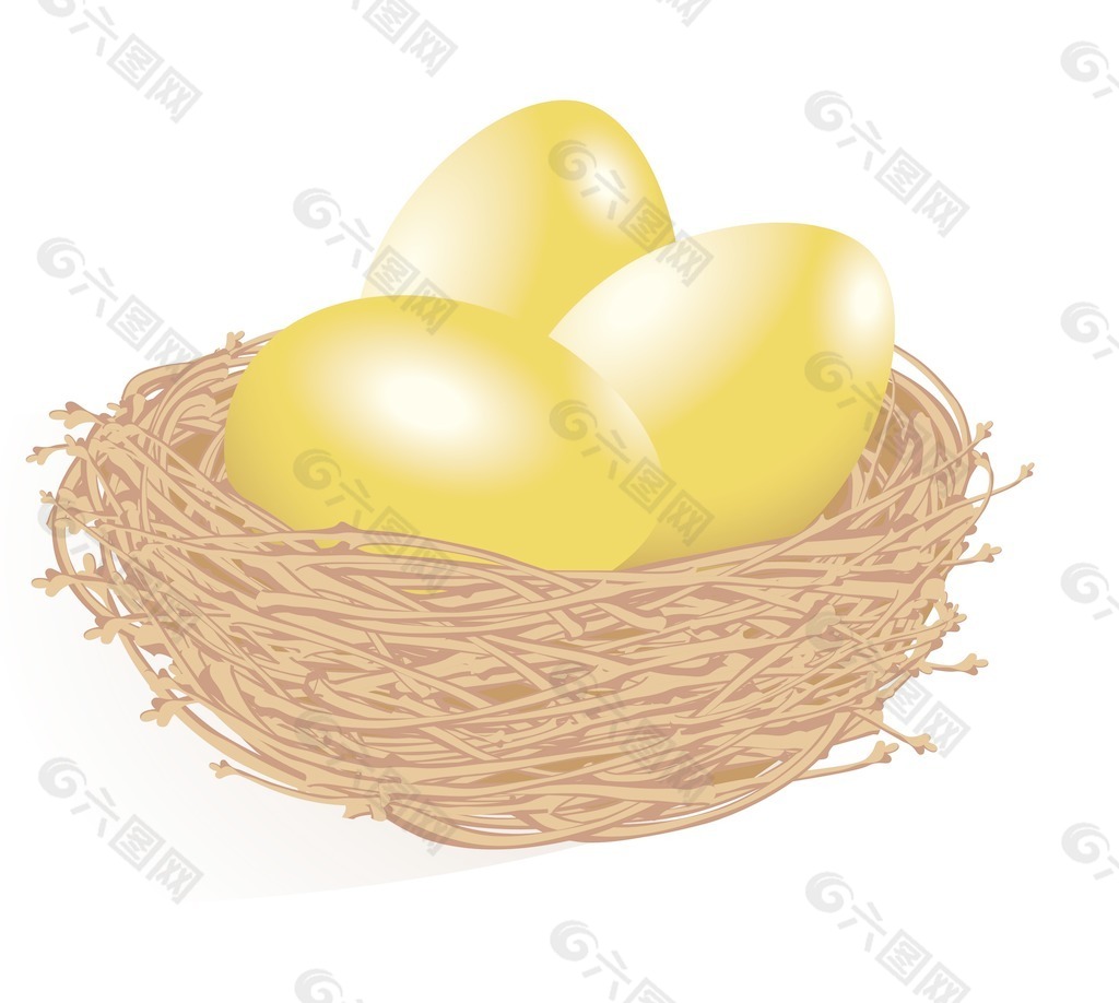 矢量金蛋在鸟巢